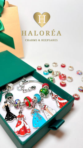 White Christmas Inspired Classic Christmas Charm Bracelet