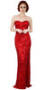 STRAPLESS SWEETHEART SEQUINS LONG FORMAL PROM DRESS