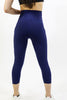 Love Your Body High Waisted Yoga Capri Leggings - Navy Blue