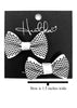 Black & White Polka Dot Bow Tie Earrings