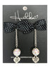 Black & White Bow Tie Earrings