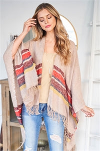 Amazing Blanket Stripe Poncho