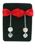 Polka Dot Bow Tie Made With Love Earrings