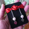 Polka Dot Bow Tie Made With Love Earrings