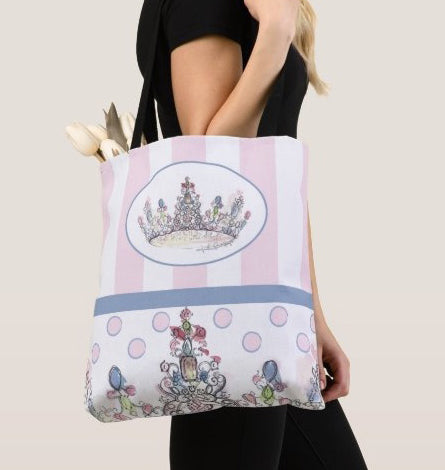 Jewel Crown Print Tote