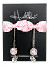 Light Pink Bow Tie Earrings