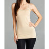 Tan Cami Tank with Built In Bra and Adjustable Strap