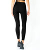 Love Your Body Mesh Seamless Legging With Ribbing Detail - Black