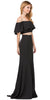 OFF-SHOULDER FLOUNCE TOP TWO PIECE LONG PROM DRESS